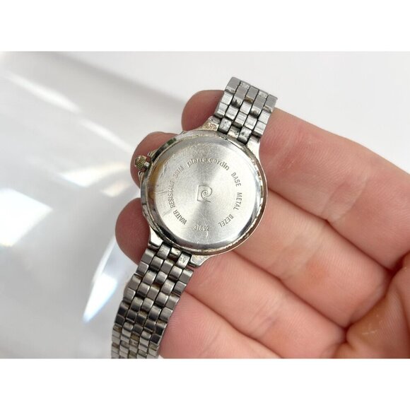 Pierre Cardin Dual Silver & Gold Toned 31692 Vintage Wristwatch - 20mm - WORKS! - Picture 3 of 10